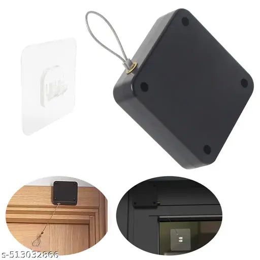 Punch-Free Automatic Door Closer | Self-Retracting Wire Closer for Wooden, Glass & Aluminum Doors – No Drill, Easy Installation